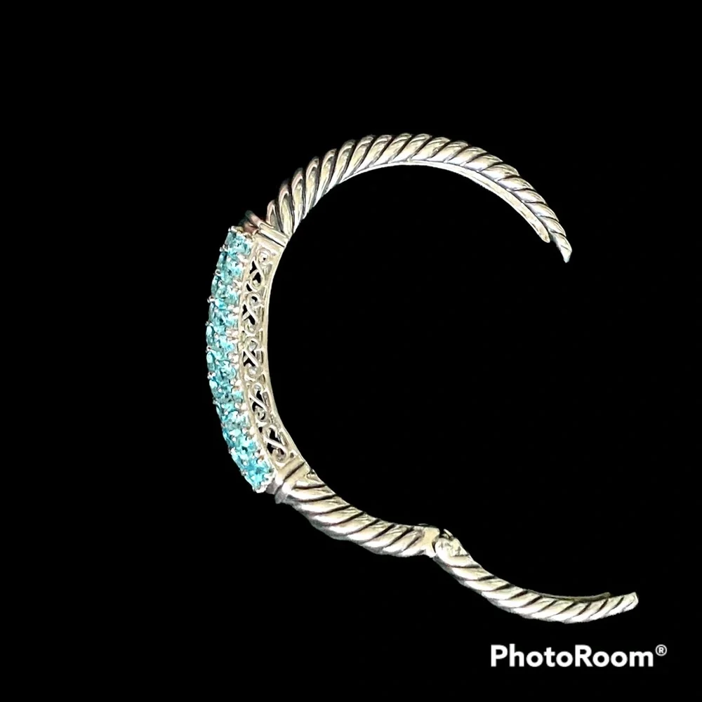 QVC sterling silver Hinged cuff bracelet - Picture 3 of 7